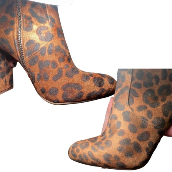 STEVE MADDEN Leopard Editor Ankle Boot Size 6.5 - Picture 9 of 12